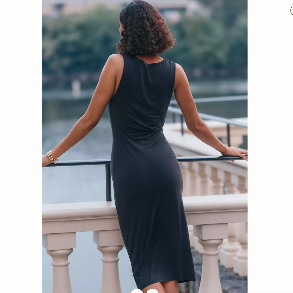 NWT By Anthropologie Sleeveless Square-Neck Knit Midi Dress - Picture 3 of 6